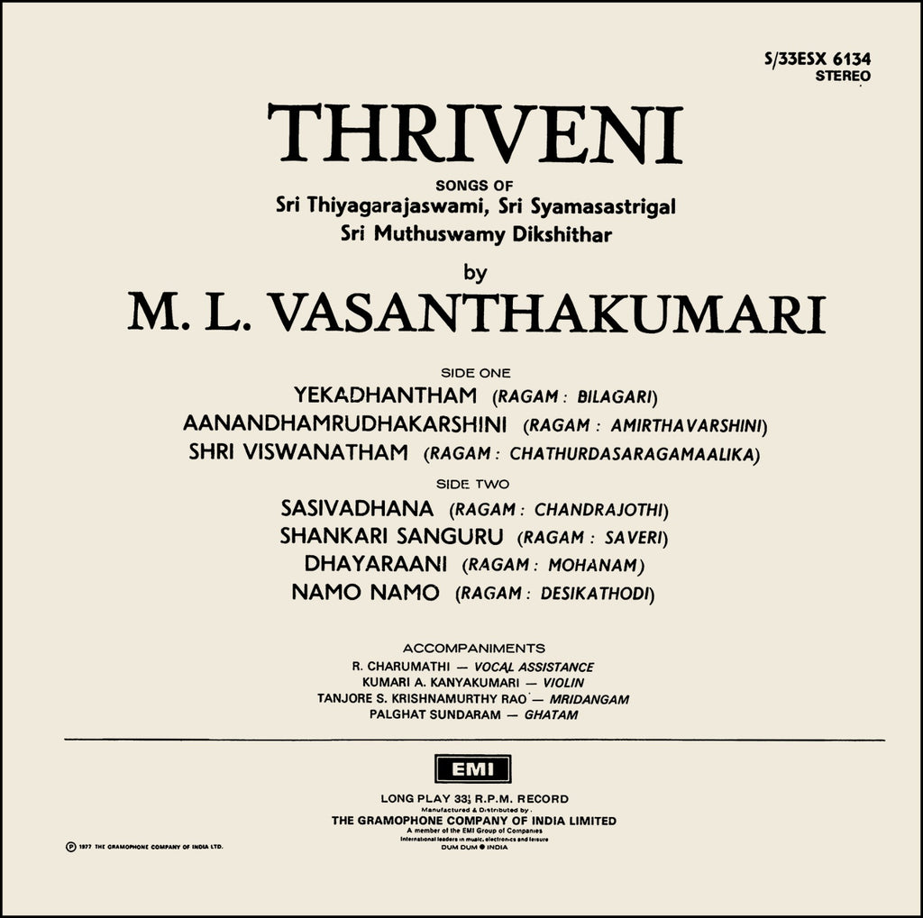 Thriveni - M.L.Vasanthakumari