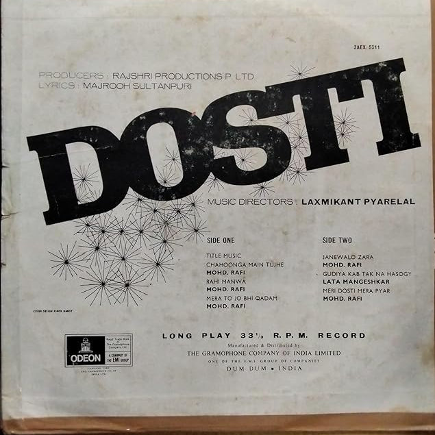 Dosti - Laxmikant Pyarelala