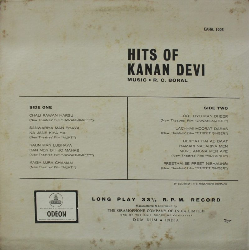 Hits Of Kanan Devi - R.C.Boral