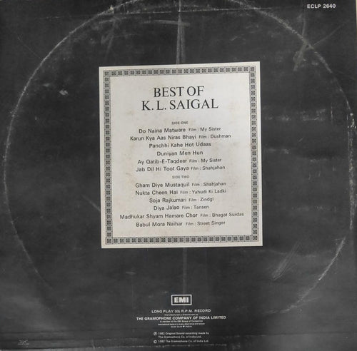 Best Of K.L.Saigal