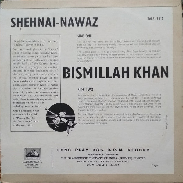 Shehnai Nawaz - Bismillah Khan