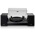 LENCO LS-300BK - Record Player with Bluetooth® and two separate speakers