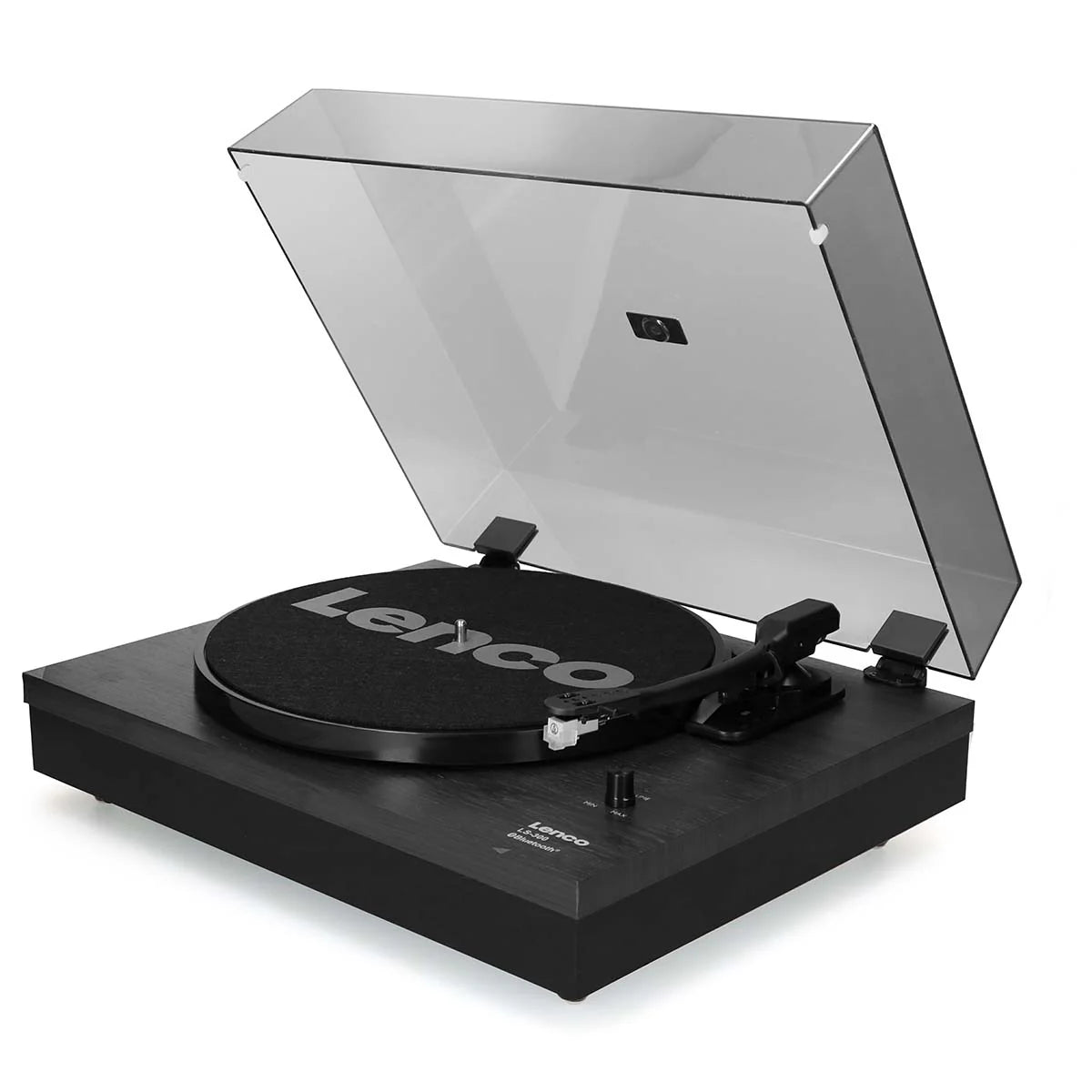 LENCO LS-300BK - Record Player with Bluetooth® and two separate speakers