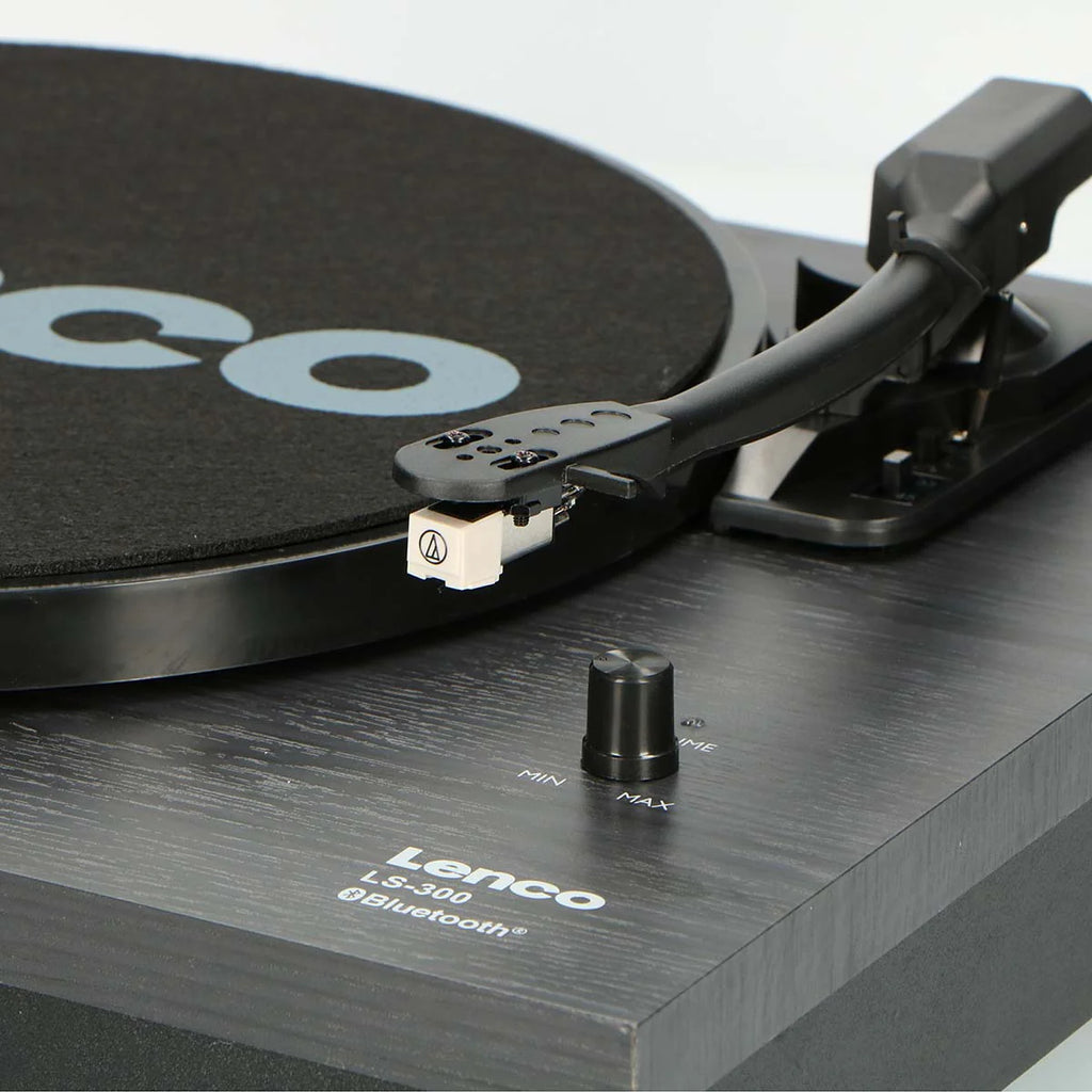 LENCO LS-300BK - Record Player with Bluetooth® and two separate speakers