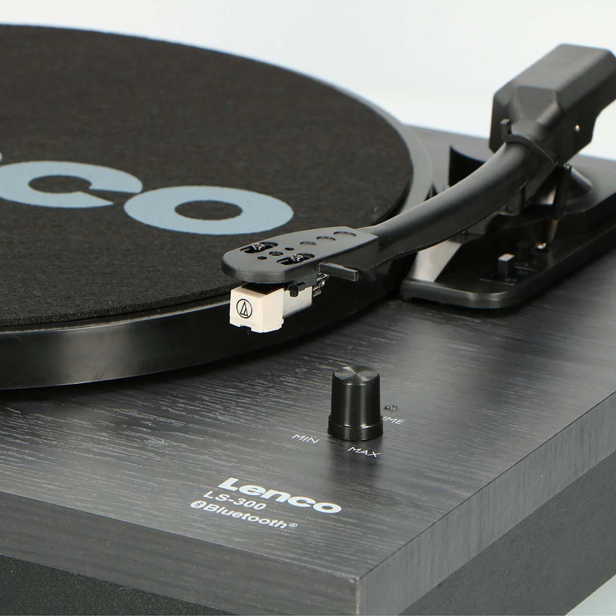 LENCO LS-300BK - Record Player with Bluetooth® and two separate speakers