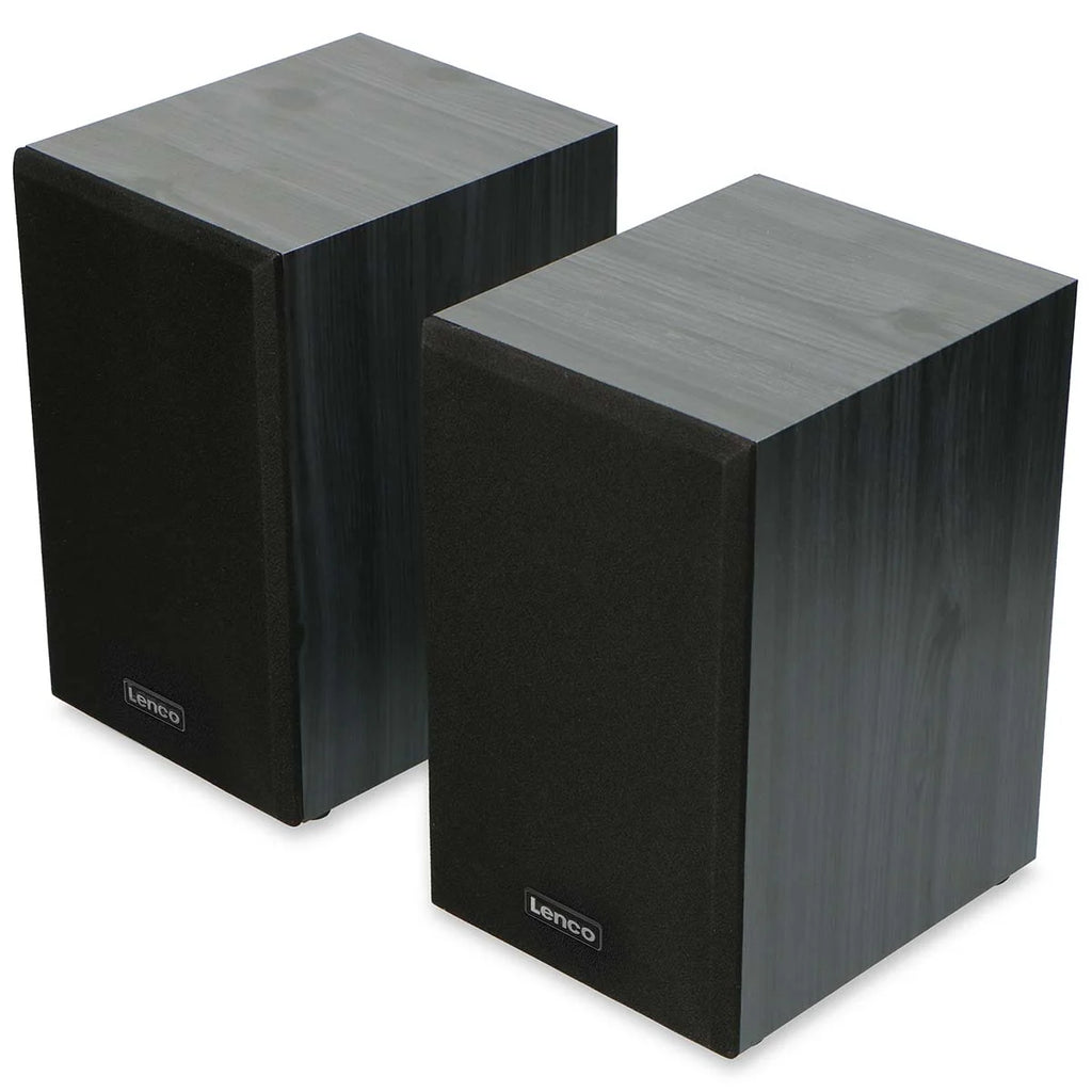 LENCO LS-300BK - Record Player with Bluetooth® and two separate speakers