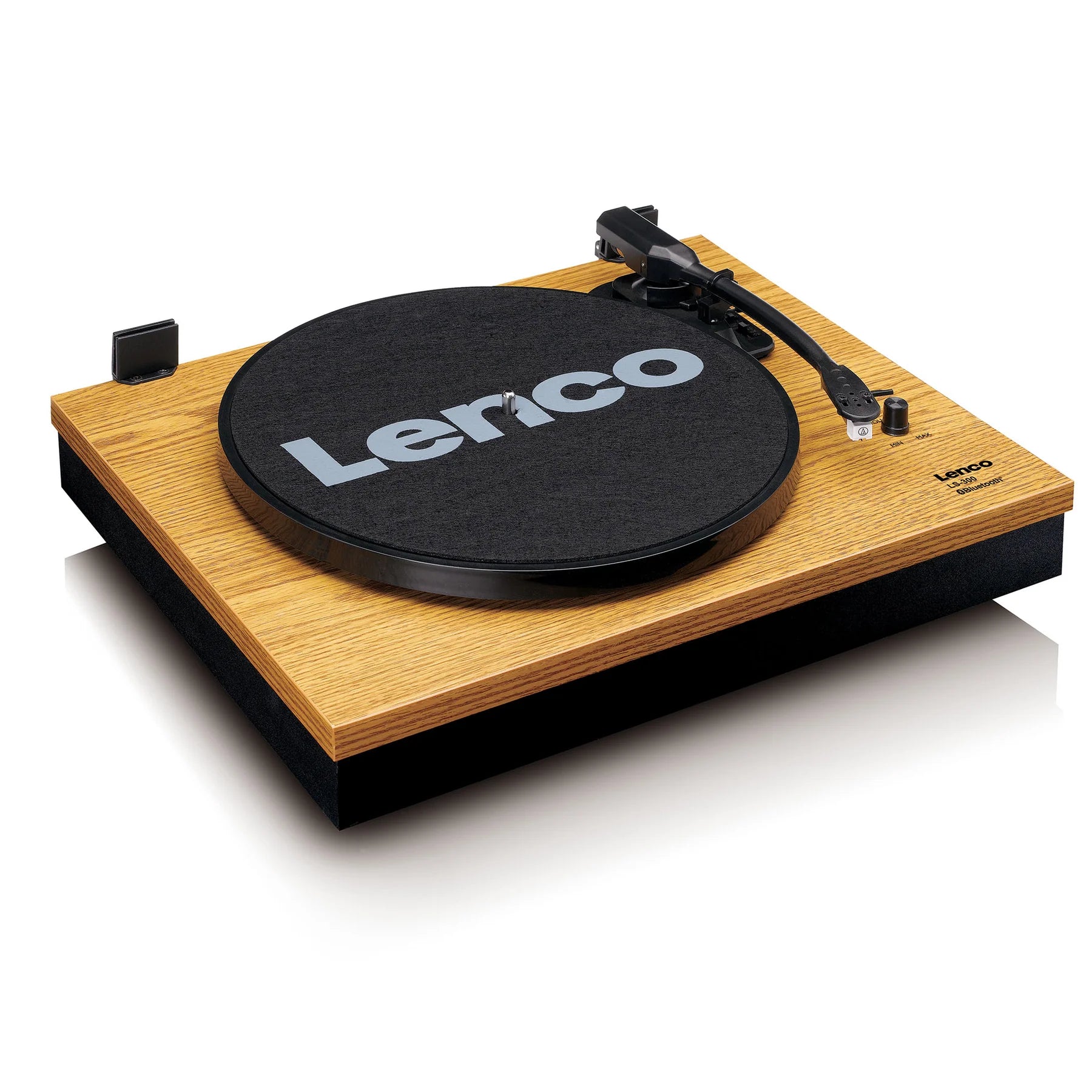 LENCO LS-300WD - Record Player with Bluetooth® and two separate speakers, wood