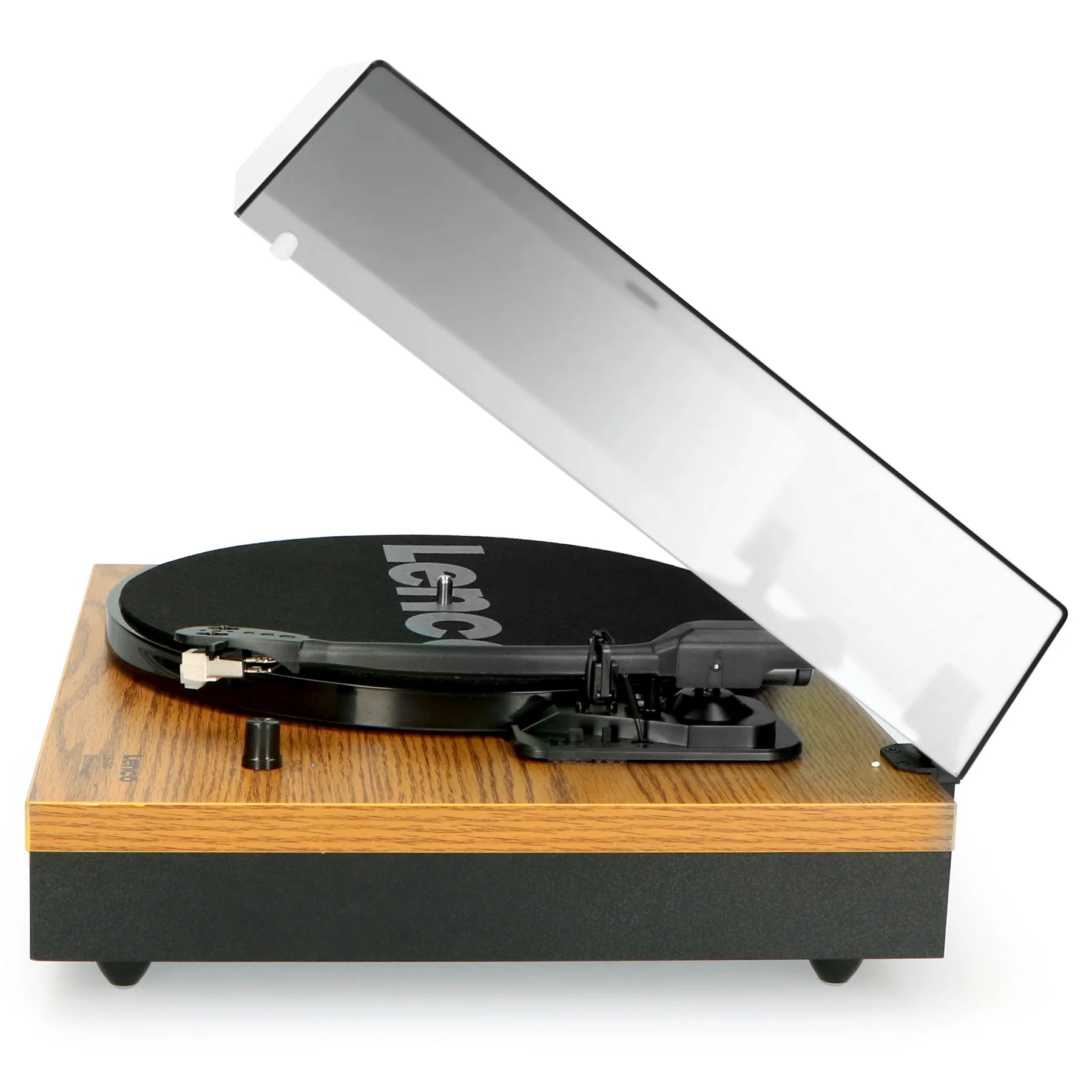LENCO LS-300WD - Record Player with Bluetooth® and two separate speakers, wood