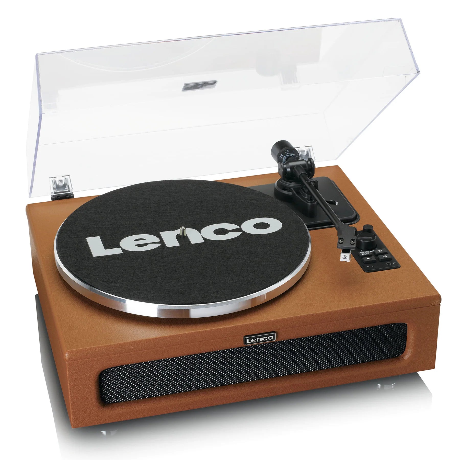 LENCO LS-430BN - Record Player with 4 built-in speakers - Brown