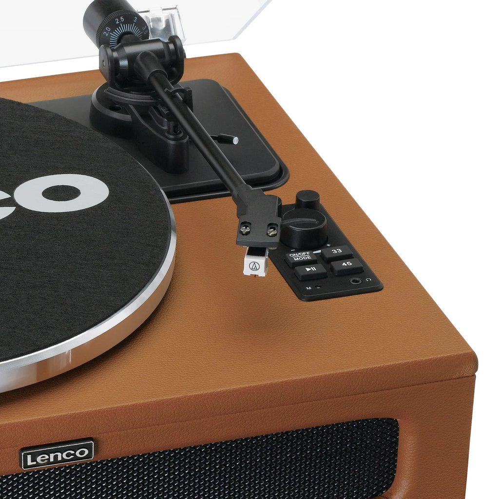 LENCO LS-430BN - Record Player with 4 built-in speakers - Brown
