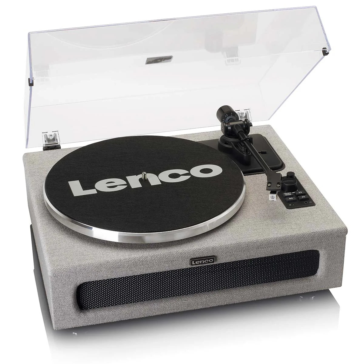 LENCO LS-440GY - Record Player with 4 built-in speakers - Fabric
