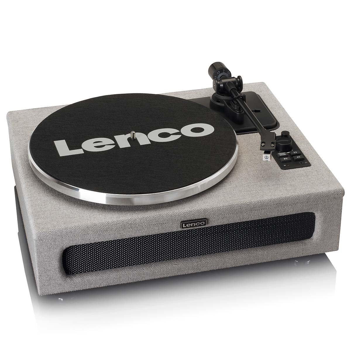 LENCO LS-440GY - Record Player with 4 built-in speakers - Fabric