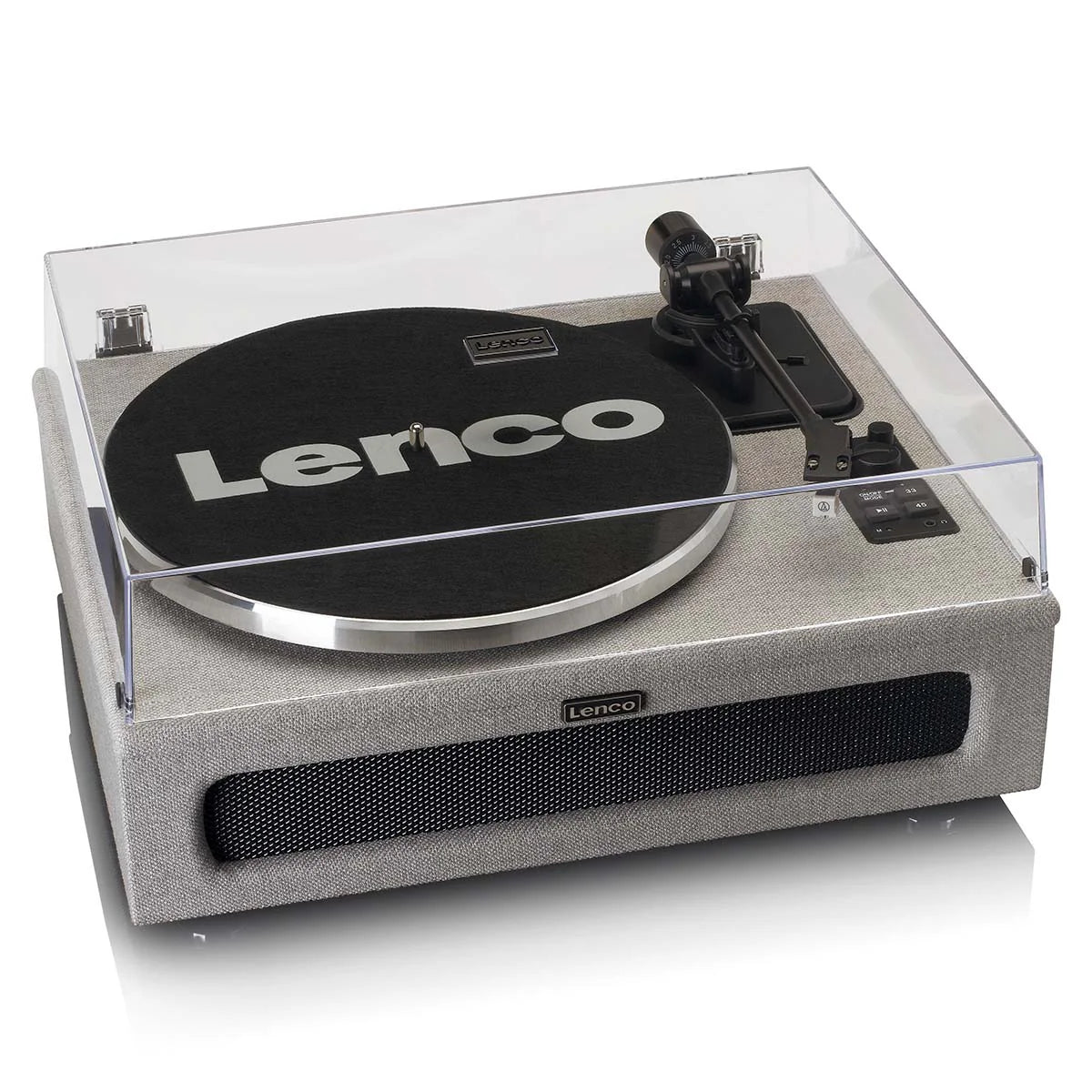 LENCO LS-440GY - Record Player with 4 built-in speakers - Fabric