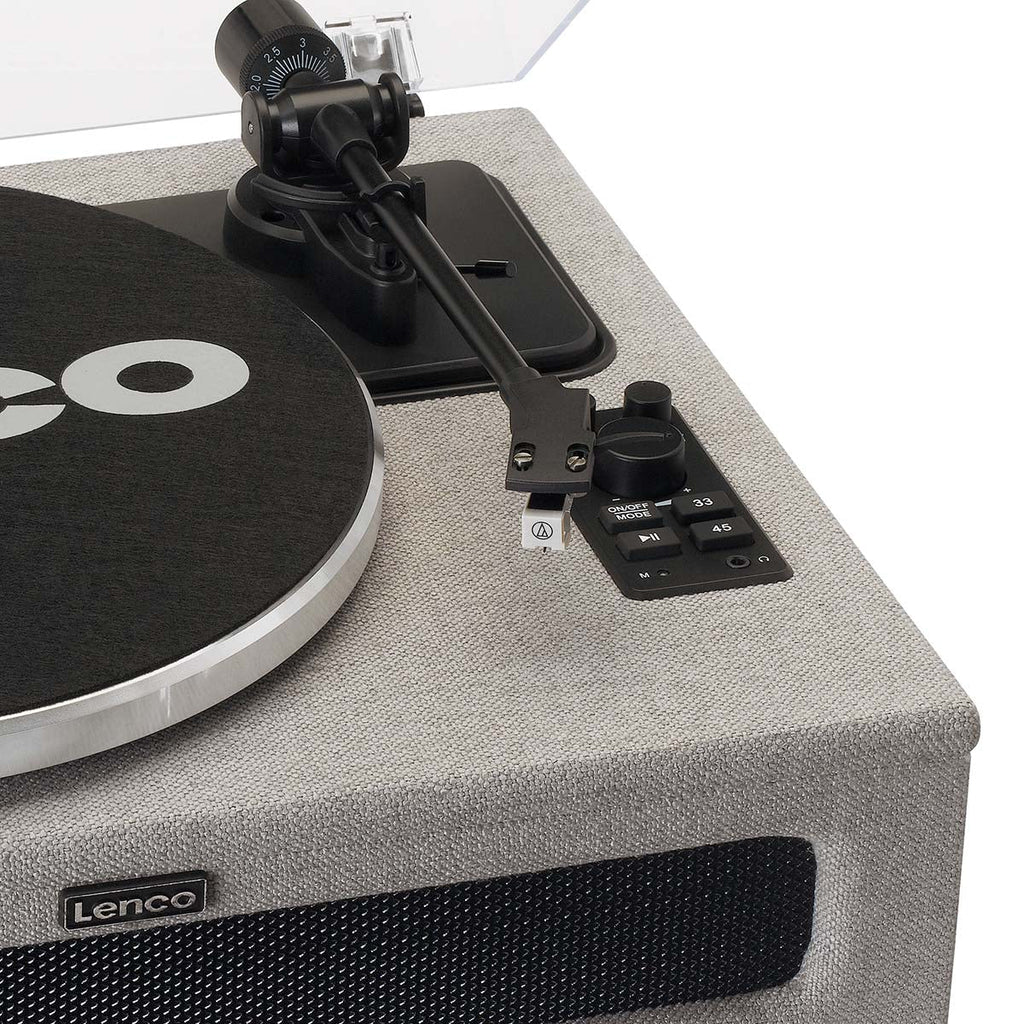 LENCO LS-440GY - Record Player with 4 built-in speakers - Fabric