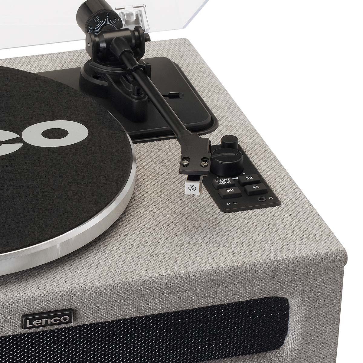 LENCO LS-440GY - Record Player with 4 built-in speakers - Fabric