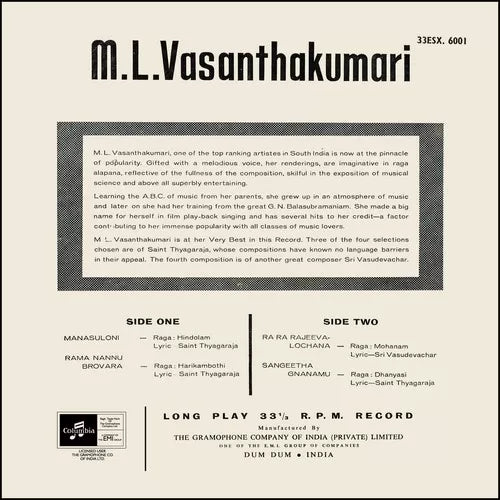 M.L.Vasanthakumari
