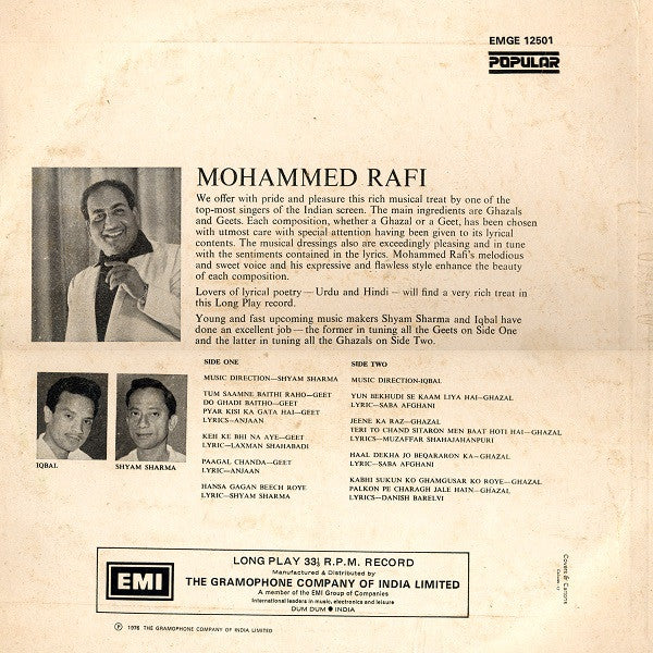 Mohammed Rafi - Ghazals And Geets