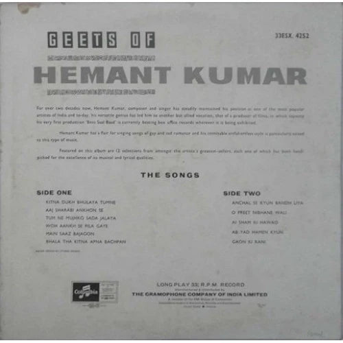 Geets Of Hemant Kumar