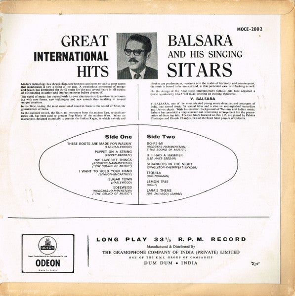 The Exciting New Sounds Of Sitars - Balsara And His Singing Sitars