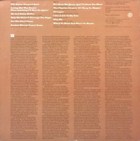 Songs Of Kristofferson