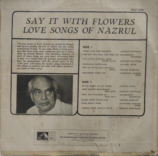Say It With Flowers - Love Songs Of Nazrul