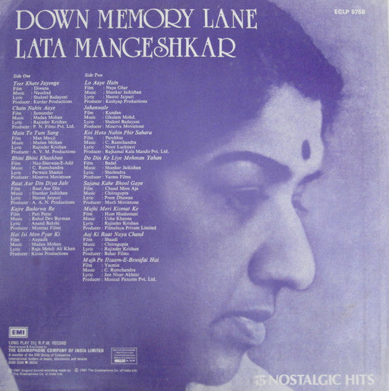 Down Memory Lane - Lata Mangeshkar