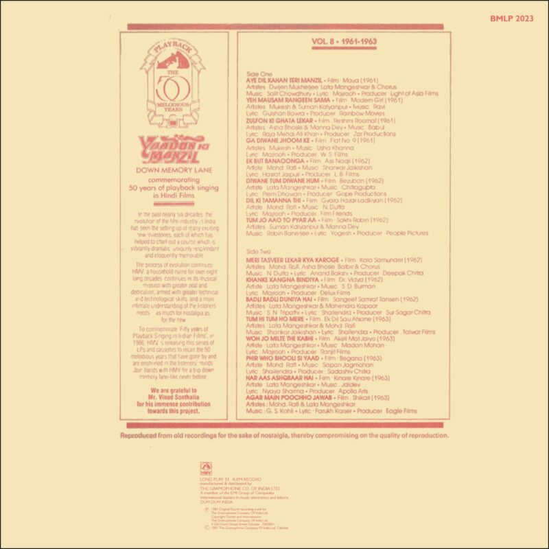 Yaadon Ki Manzil - Down Memory Lane